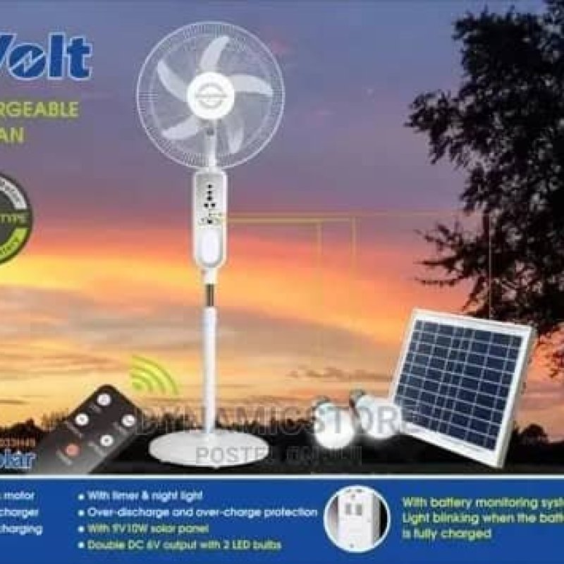 Duravolt rechargeable standing fan